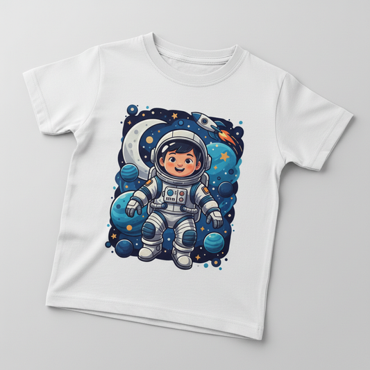 Kids Astronaut Boy T-Shirt colores naturales